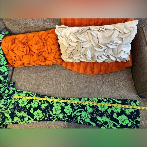 ❣️🆕Zara Jacquard High Waist Floral Print Flare Pants & One Shoulder Top❣️ - Picture 11 of 12